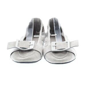 Kennel & Schmenger Gray Suede Womens Loafers With Rhinestone Buckle